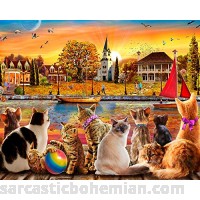 Vermont Christmas Company Dockside Cats Jigsaw Puzzle 1000 Piece  B07NP6MNQ9